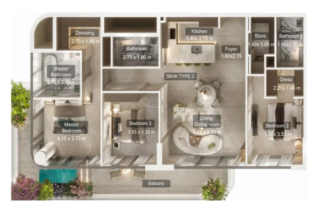 3 BR apartments Villa del DIVOS