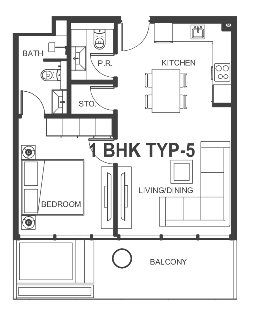 Apartamentos com 1 quarto