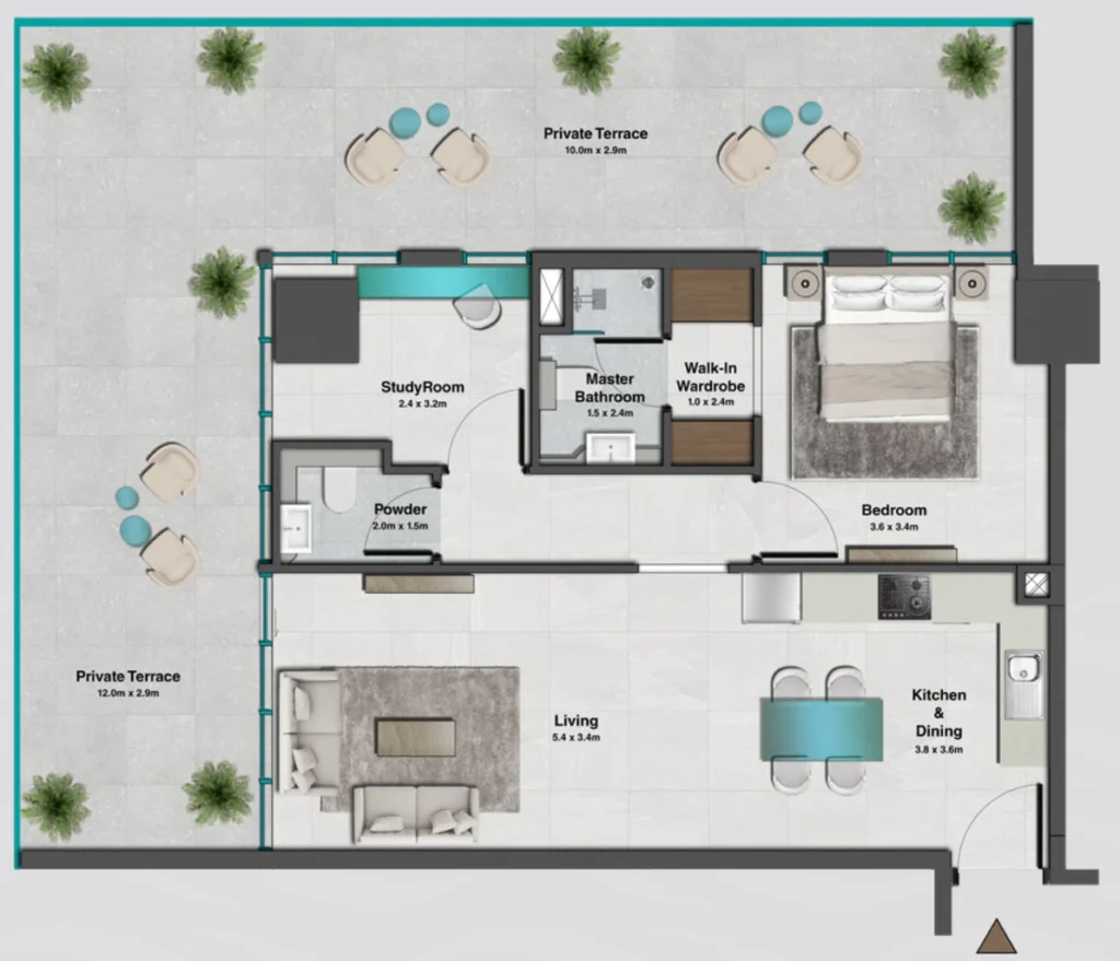 Apartamentos de 1 dormitorio