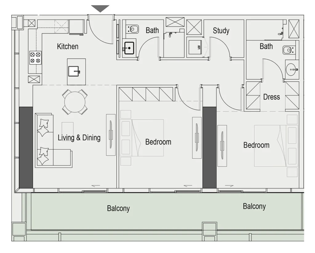 شقق بغرفتي نوم