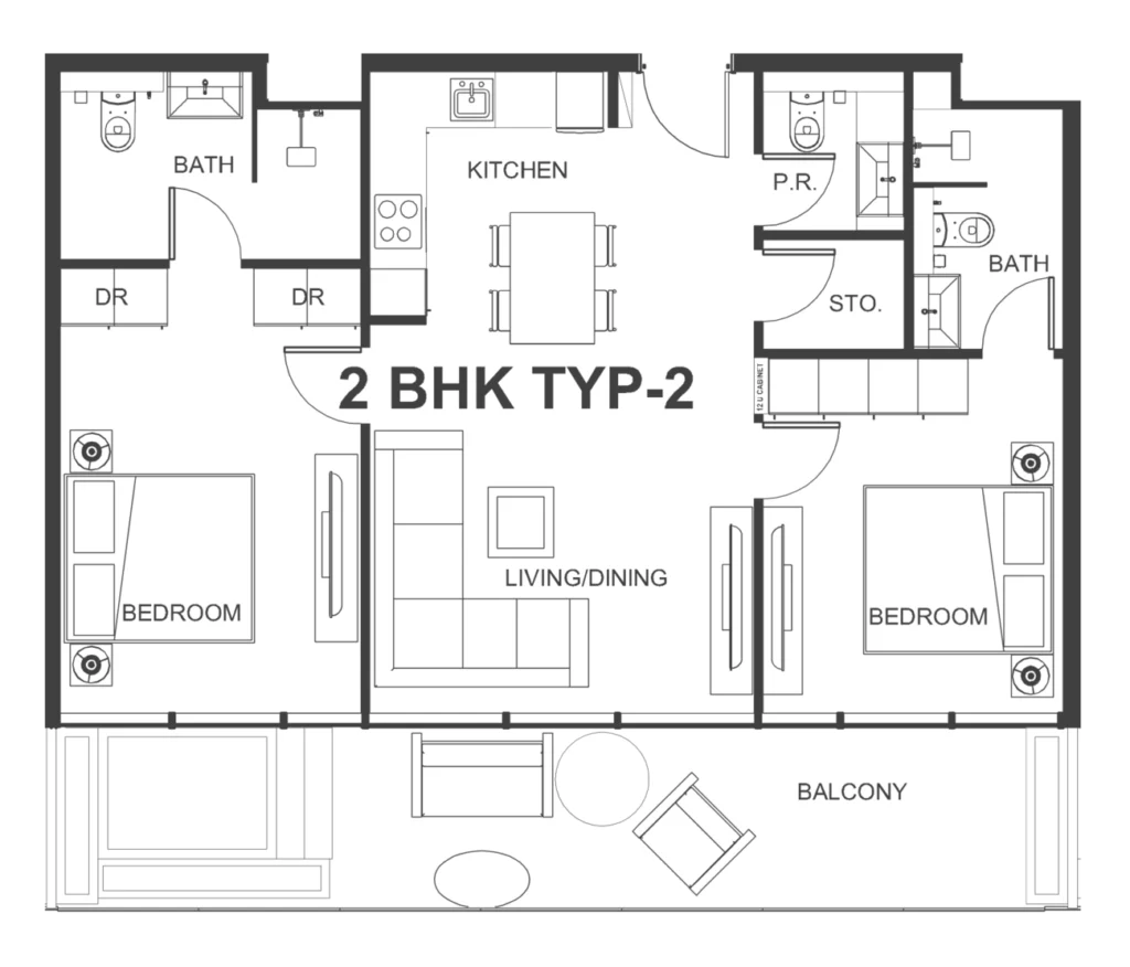 Apartamentos de 2 DORM