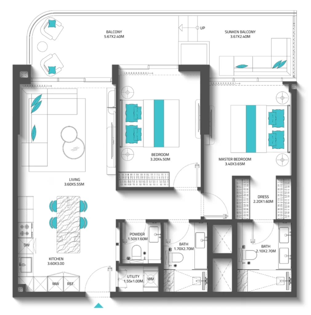 Apartamentos de 2 DORM