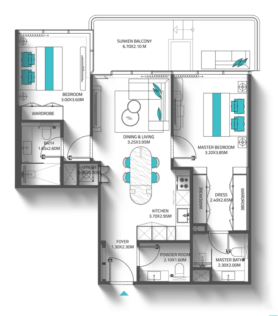 2 BR apartments