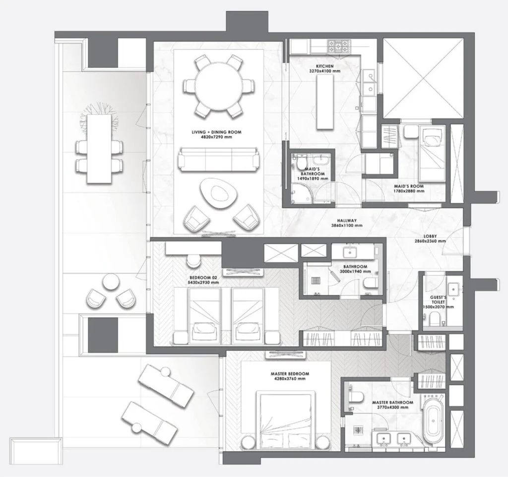 2 BR apartments