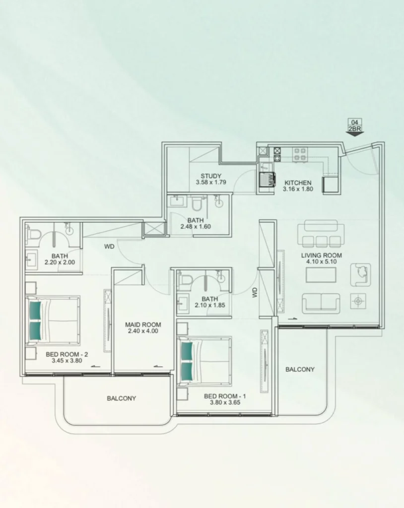 شقق بغرفتي نوم