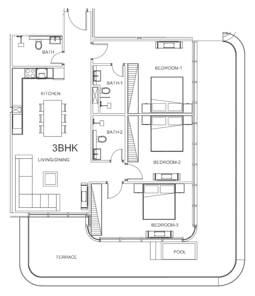 شقق 3 غرف نوم