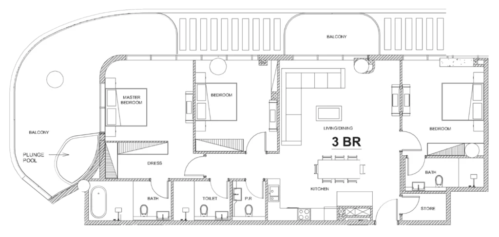 Apartamentos de 3 DORM