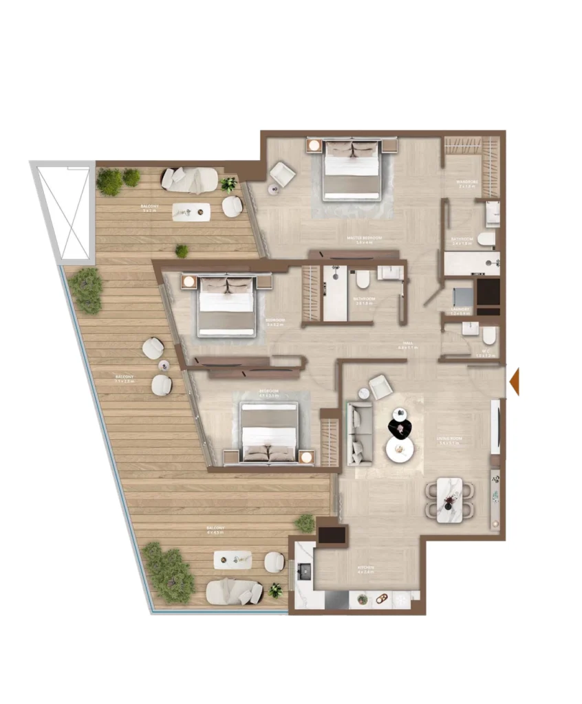Apartamentos com 3 quartos