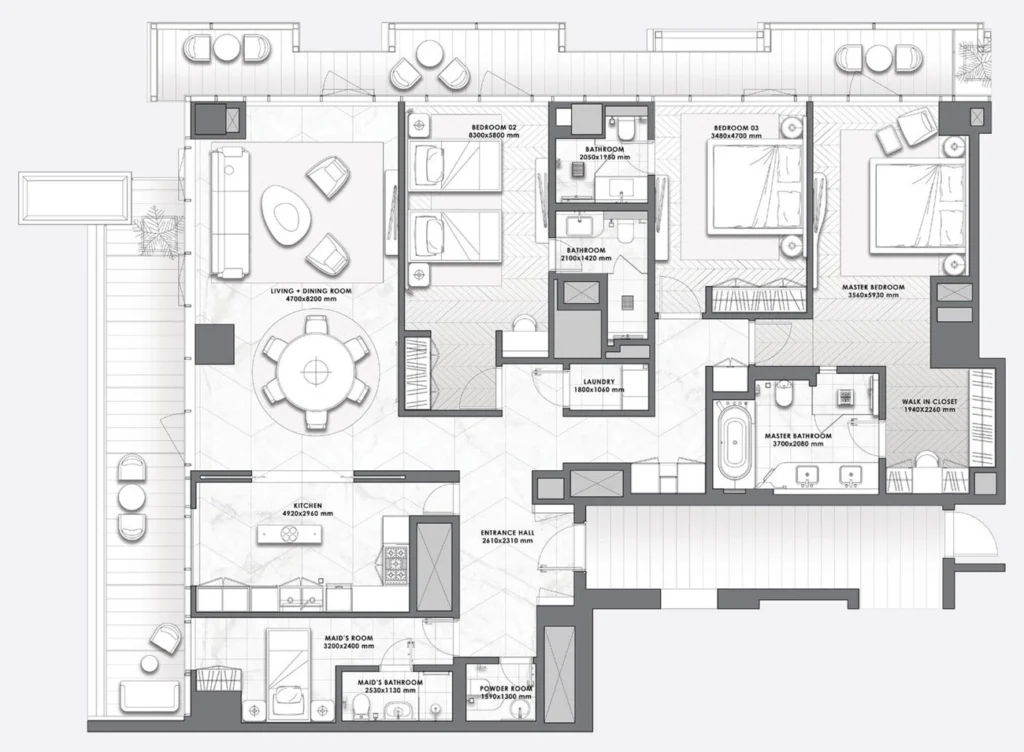 Apartamentos de 3 DORM
