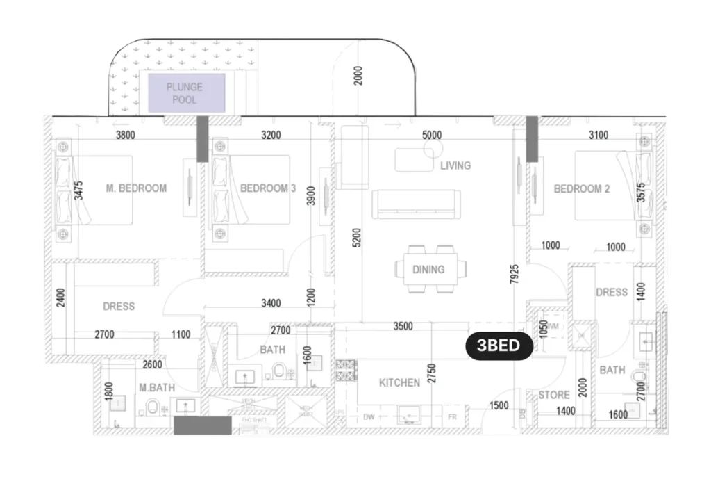 3 BR apartments Villa del DIVOS