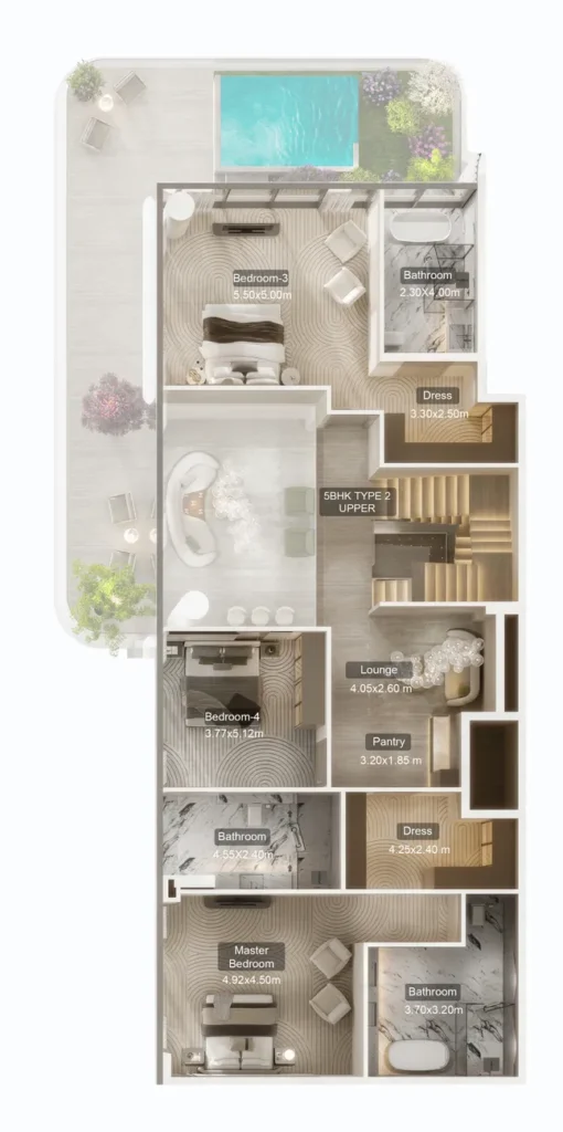 5-Zimmer-Duplex-Villa del DIVOS