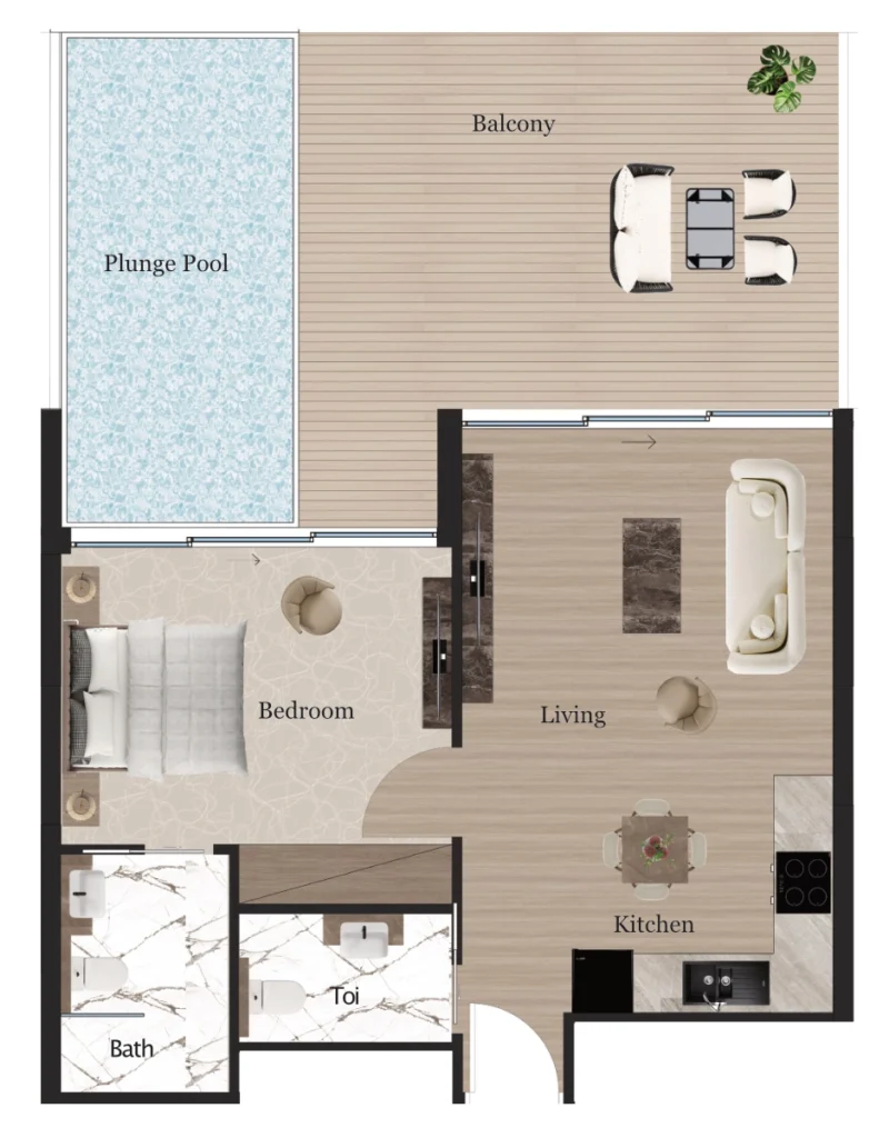 Apartamentos de 1 dormitorio