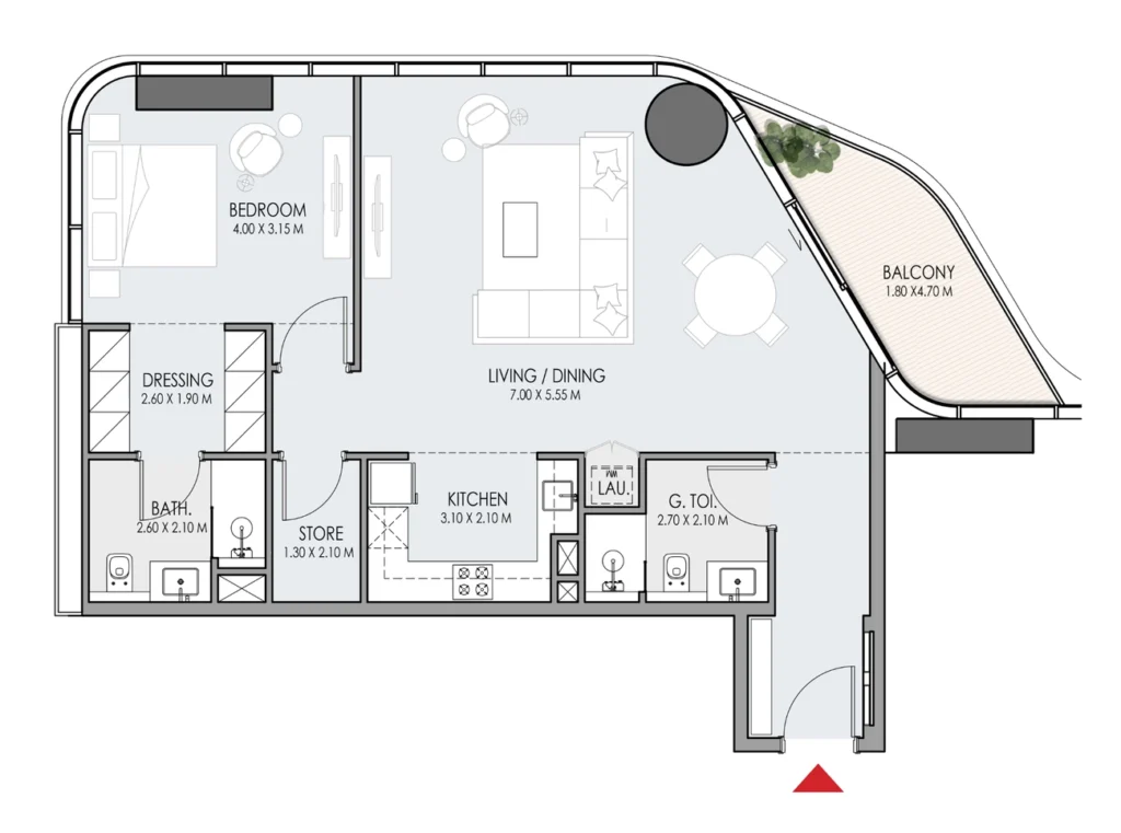 شقق بغرفة نوم واحدة