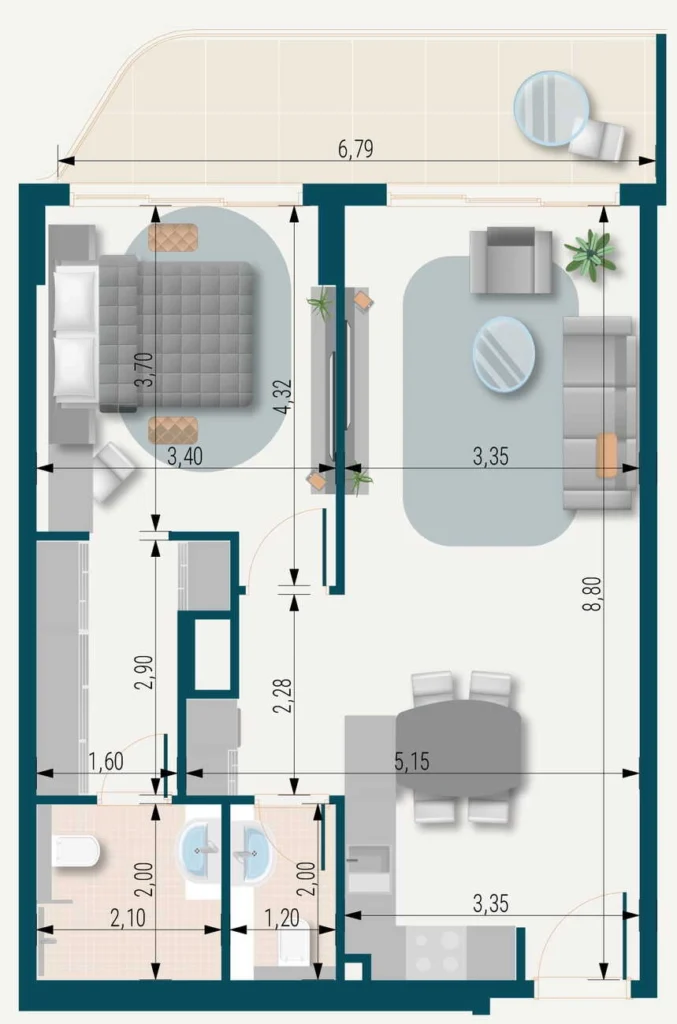 1 BR apartments