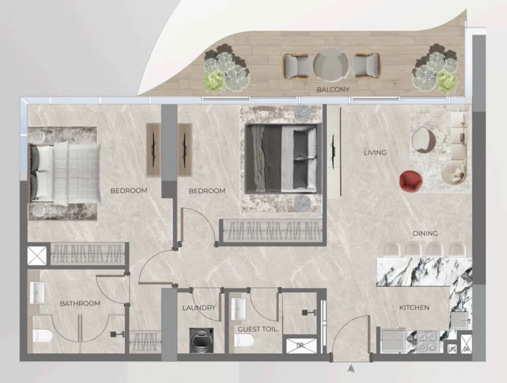 Apartamentos de 2 DORM