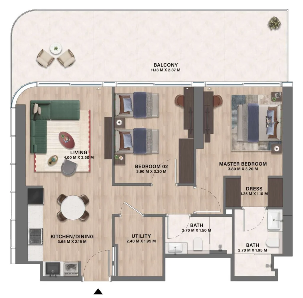 Apartamentos com 2 quartos