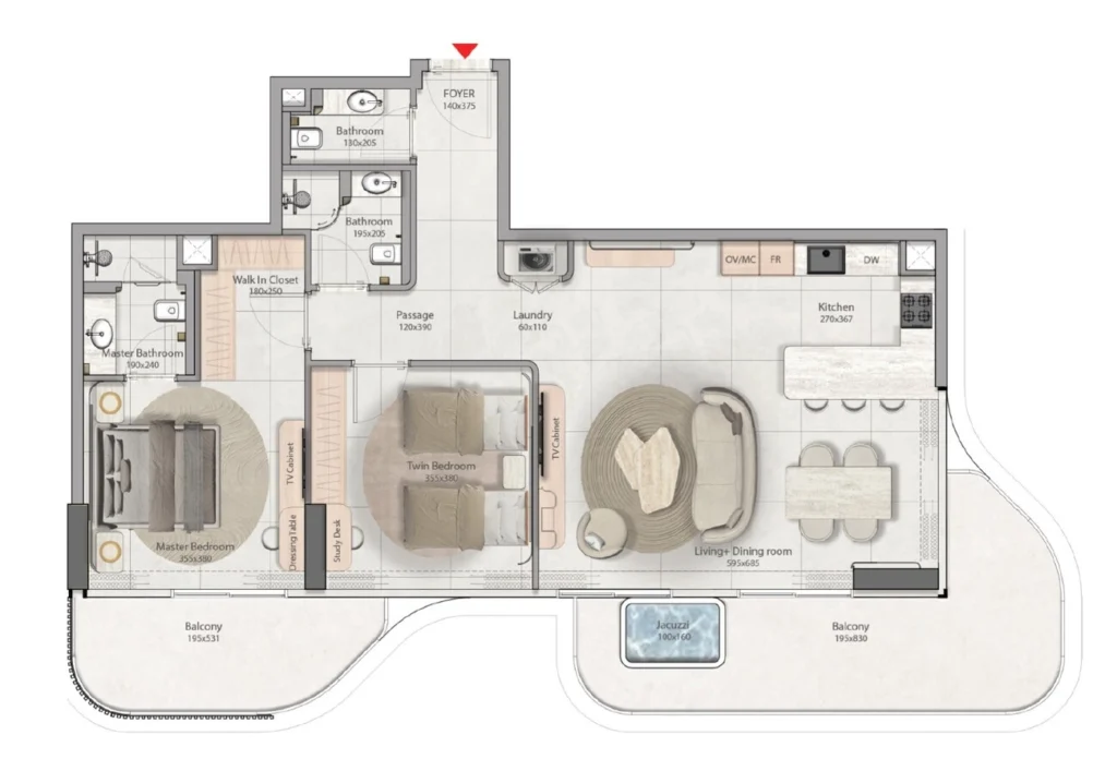 شقق بغرفتي نوم