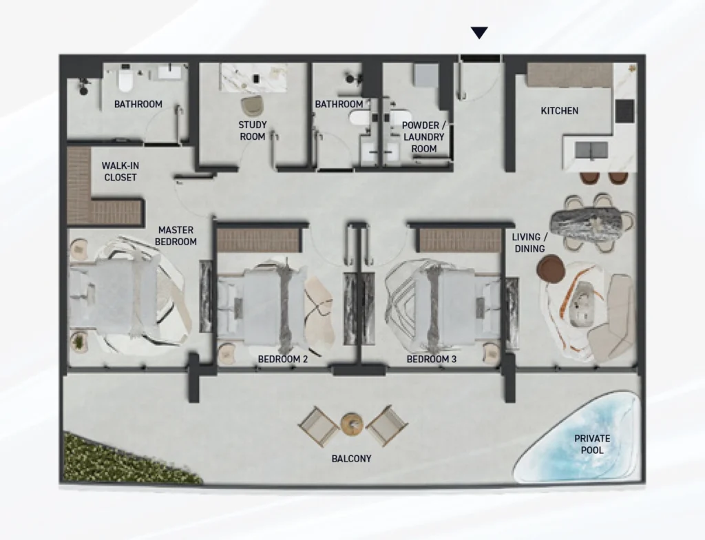 Apartamentos com 3 quartos