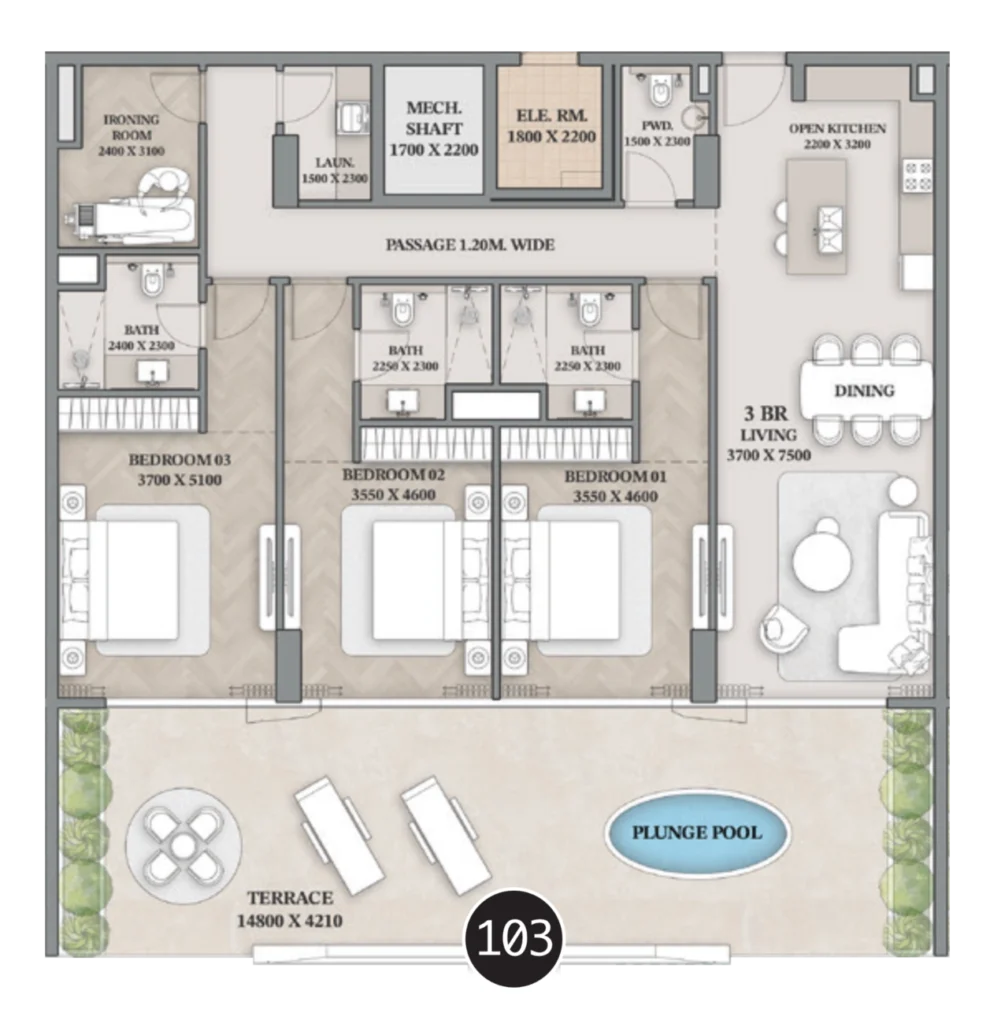 شقق 3 غرف نوم