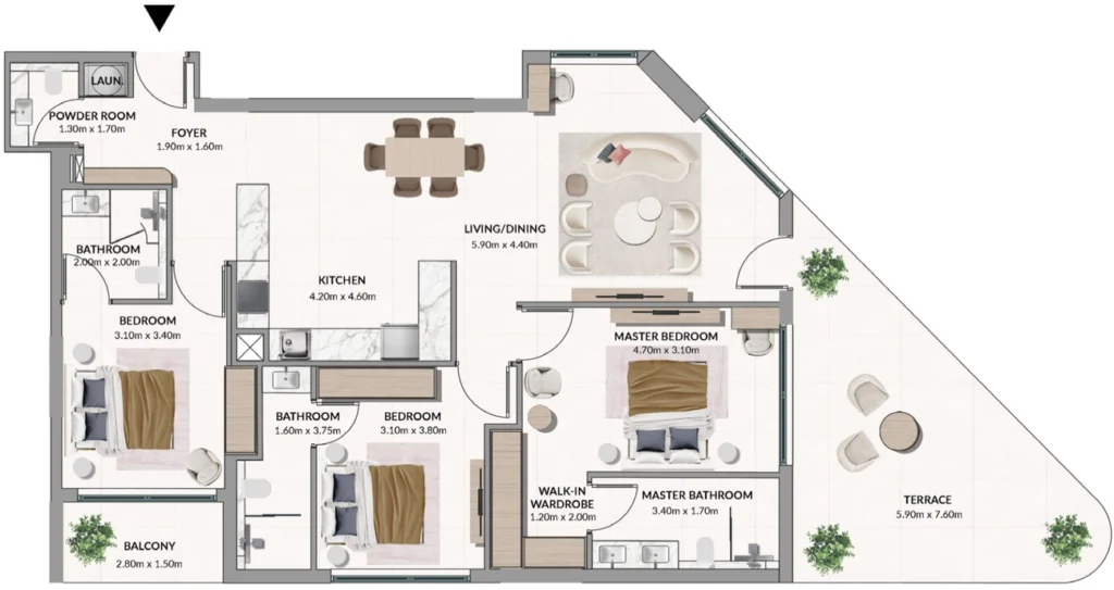 شقق 3 غرف نوم