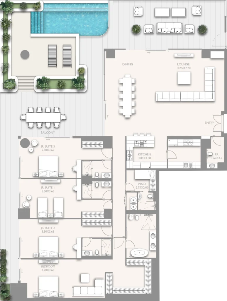 Apartamentos de 4 DORM