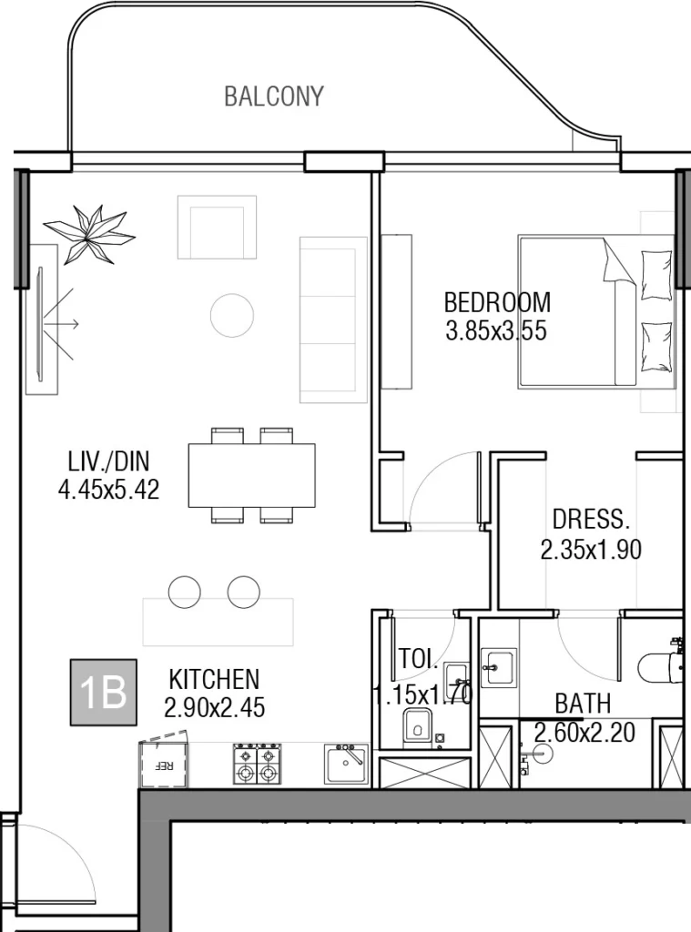 1 BR apartments