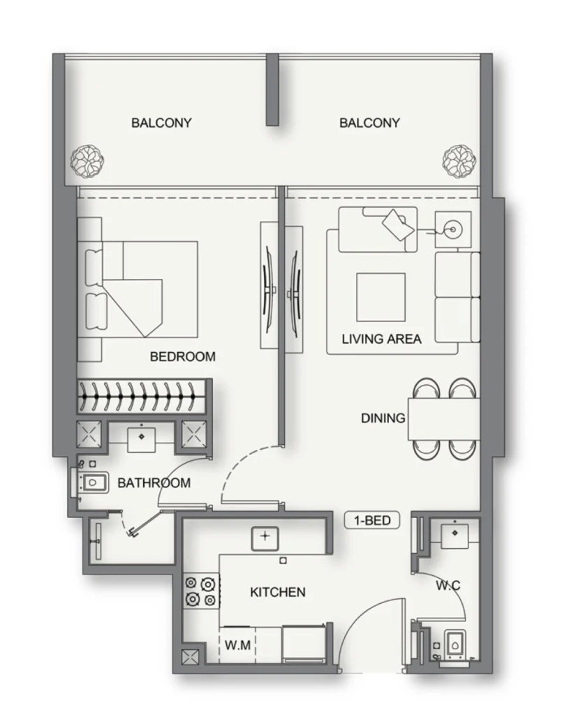 Apartamentos de 1 dormitorio