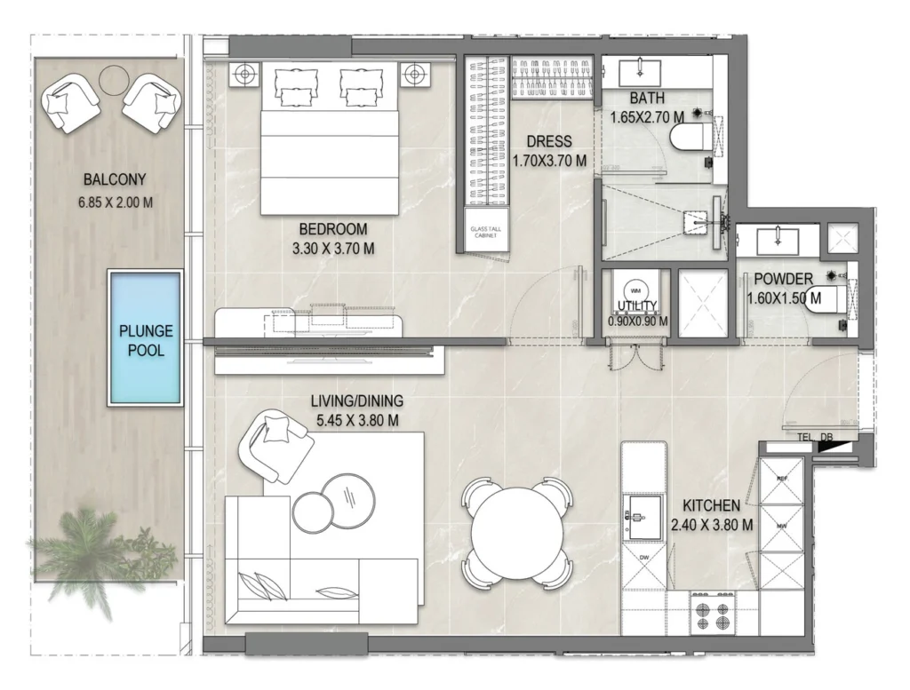 Apartamentos com 1 quarto