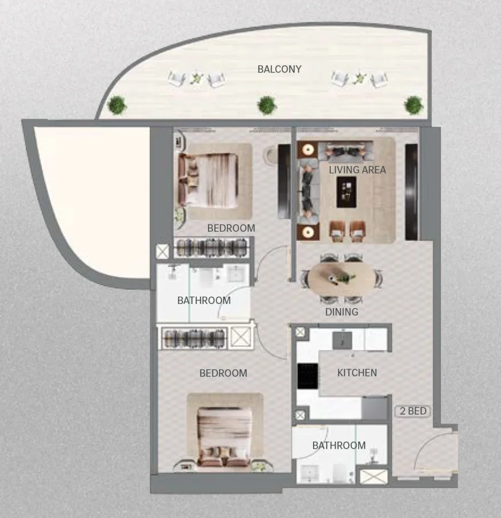 Apartamentos com 2 quartos