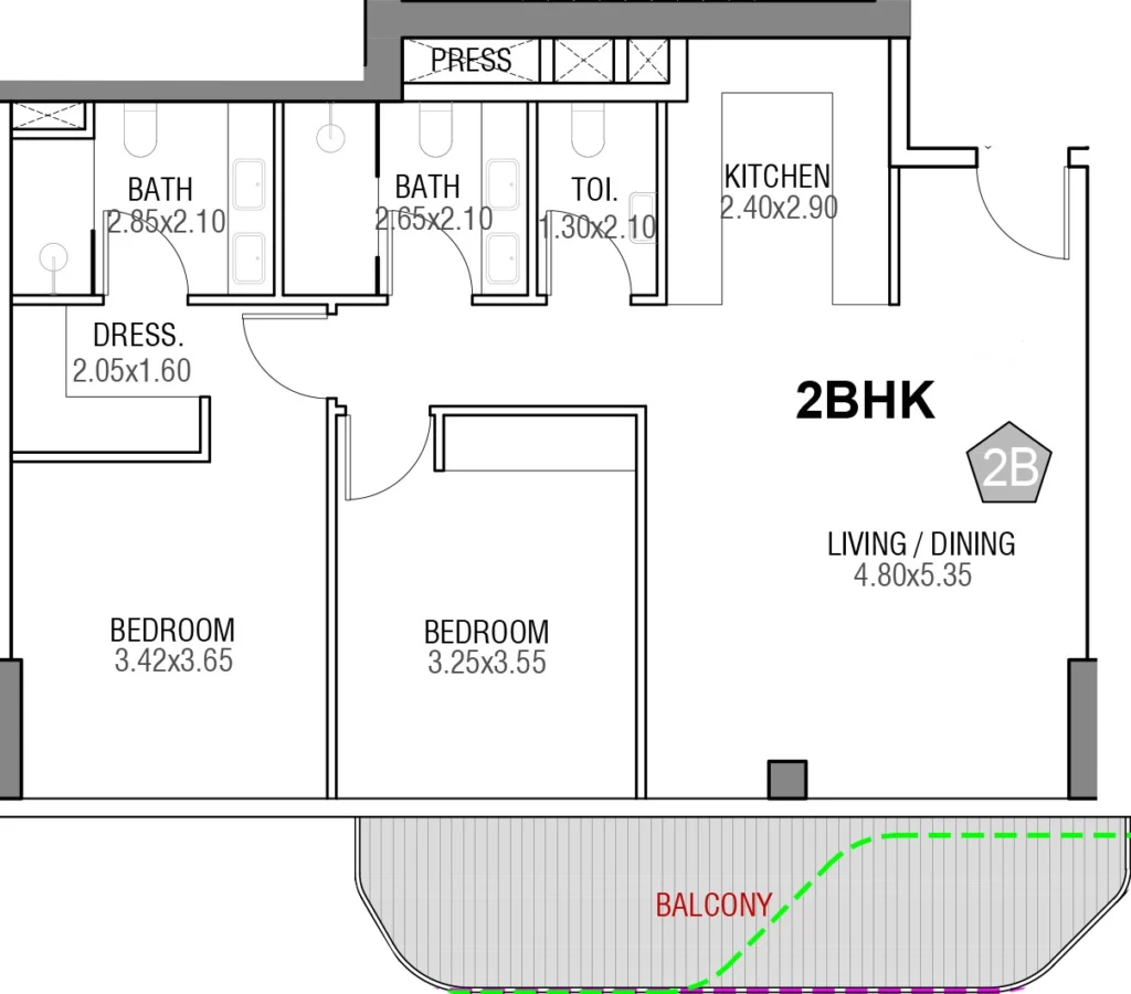 Apartamentos com 2 quartos