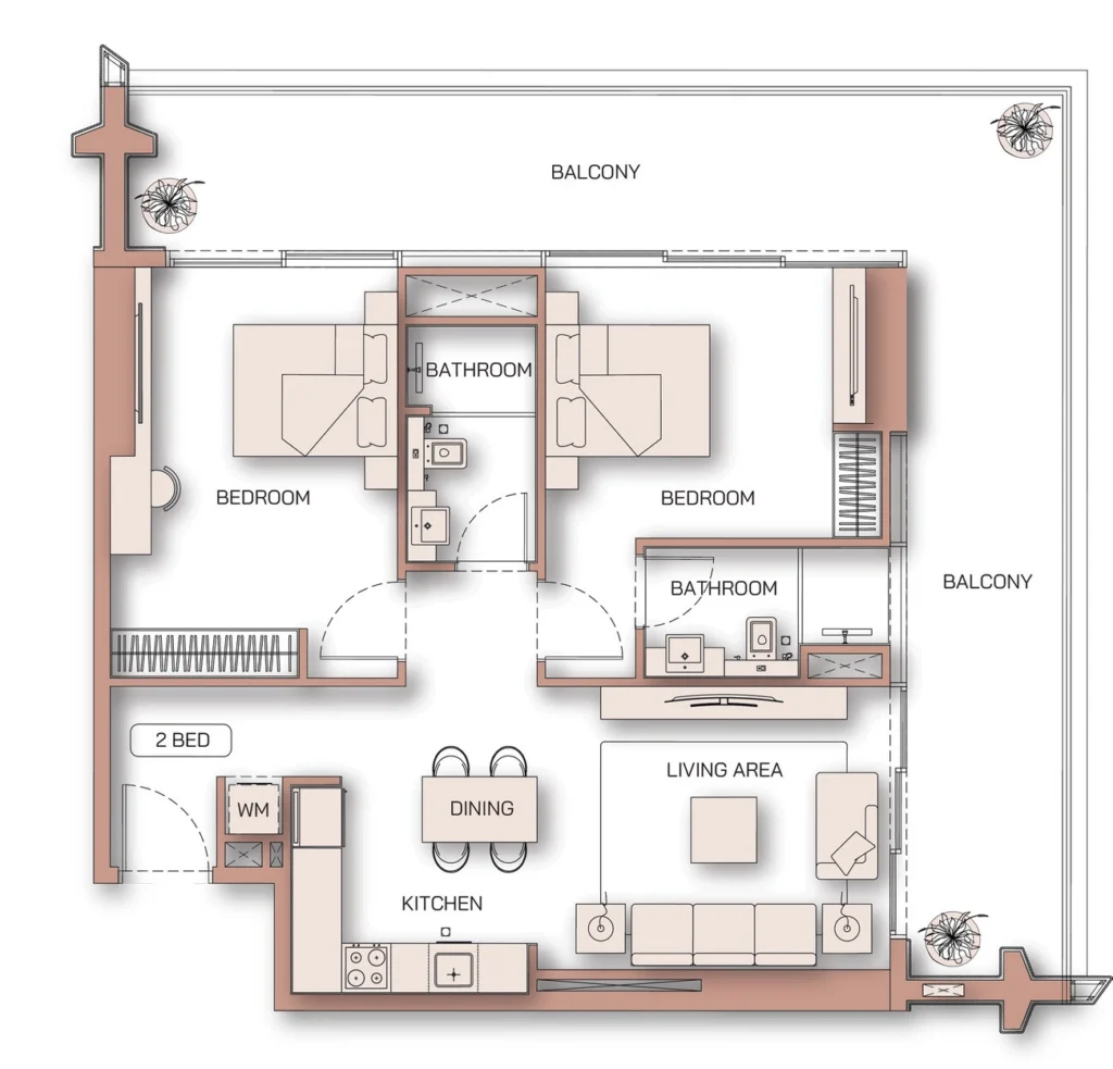 Apartamentos de 2 DORM
