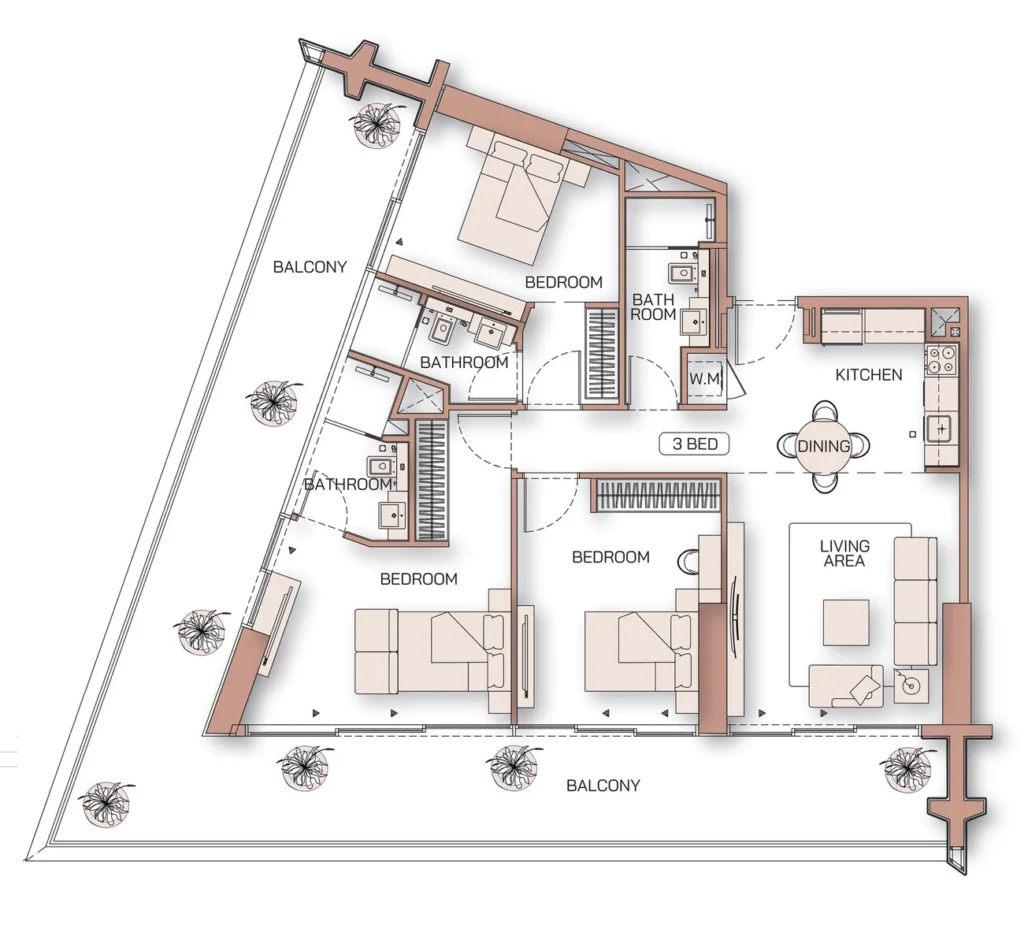Apartamentos de 3 DORM