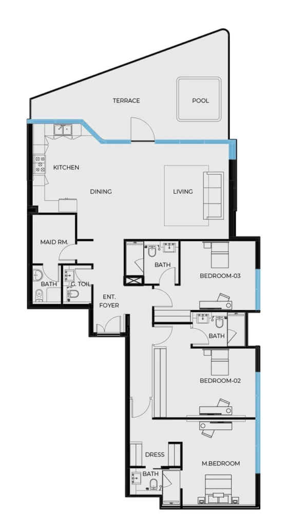 Apartamentos de 3 DORM