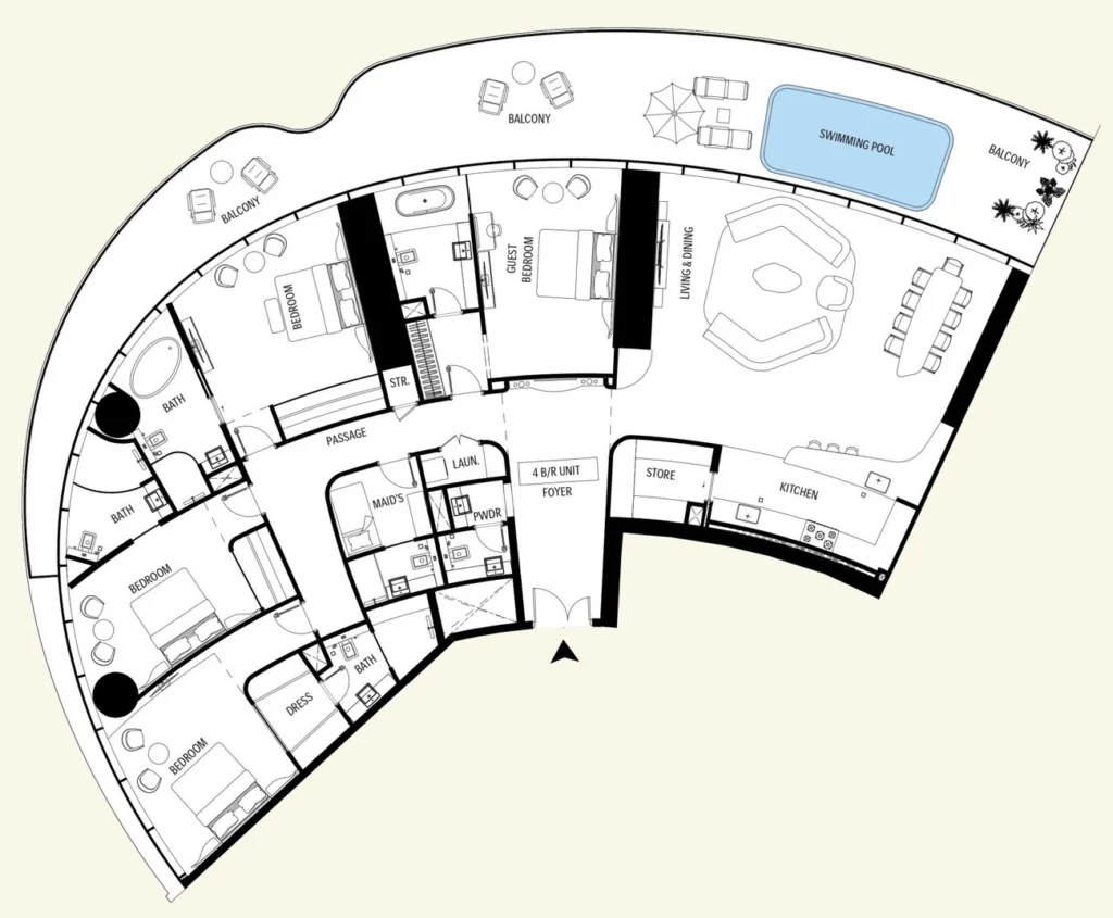 Apartamentos de 4 DORM