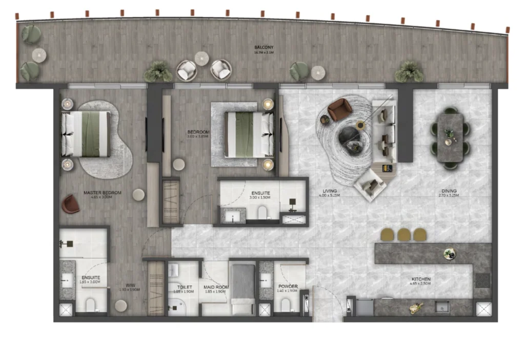 2 BR apartments